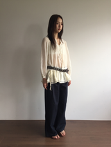 Pane see-through blouse (2color)