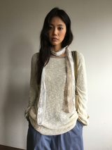 [SET]Sepia Lace T-shirt + Scarf (2color)