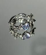 Blue Heart Unique Ring