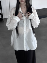 veil tencel シースルーシャツ (2color)