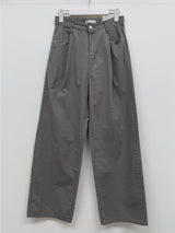 121 One Tuck Cotton Wide Pants