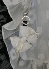 [jiwonywony x voor] Emboss Cotton Ribbon Keyring_White