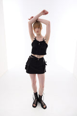 GAGA RIBBON BUSTIER / BLACK