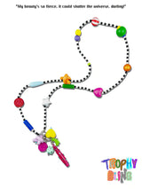 Colourful mixed beads long chain necklace
