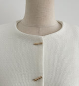 Luman Three Quarter Crop Tweed Jacket