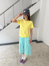 luv shirring bermuda pants 