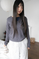 henley neck natural knit(3colors)