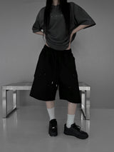 rivet flow bermuda pants (3color)