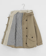 Felch Check Wool Quilted Bomber Padding Jumper