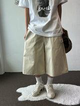 Jien Side Snap Cotton Bermuda Shorts 5color