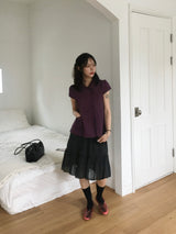 Mori two-button collar pocket blouse (4c)