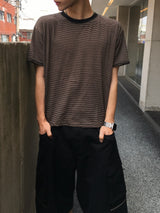 Marvin Crop ストライプ 半袖Tシャツ 3C