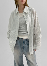 [MADE] Sedibe Loose Fit Striped Shirt