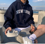  Glife New York Embroidery Overfit Happo Hoodie