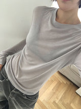 テンセル長袖Tシャツ