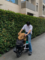 ASCLO 斜めカットブーツカットデニムパンツ