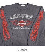 Harley Print Flame Waffle Long Sleeve