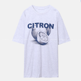  Liu Lemon Printed Semi Overfit Short Sleeve