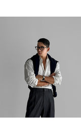 Basic cotton shirt [white]