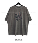 フラワーパッチピグメント半袖Tシャツ