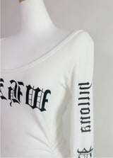 Finchro Lettering Cross Top (white)