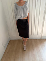 gathered drape top