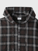 Bear Wrinkle Check Hood Shirt