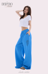 ブルービーズ バンディング ワイドパンツ
