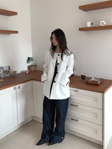 NON COLLAR LINEN JACKET (2C)