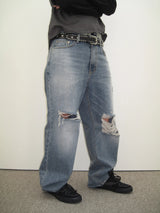 589 Asymmetric Damaged Pants