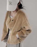 Nenin Fur Jacket & Muffler Set