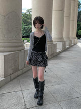 Muel Daily U-Neck Long Sleeve Slim Cardigan