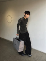 ファイナーショルダーパネルウォッシュドロングスリーブ 2C