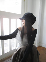 cotton side shirring cap