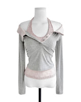 Bonna & lace tone layerd SET ( VT+TOP )