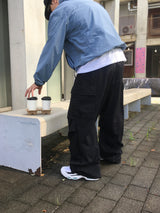 No.1378 ナイロンワイドカーゴBDパンツ (3color)