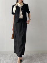 Bebe Tweed Short Sleeve Jacket