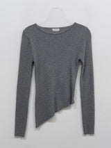 Ruby Unbalanced Ribbed T-shirt