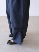 Shirring Cotton Pants (Navy)