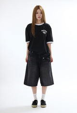 リンガーTシャツ ブラック