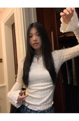 デイジーレースカフス長袖Tシャツ