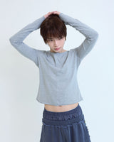 ステッチTシャツ - グレー