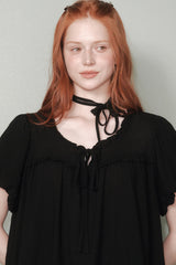 Cotton Cloud Dress [Black]