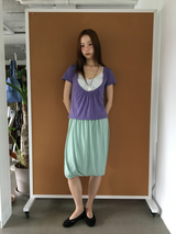 Draped balloon skirt (3color)