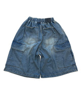 Big Cargo Wide Denim Shorts