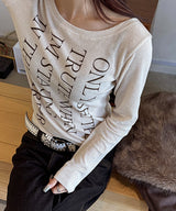 Golgi lettering long sleeves(3color)
