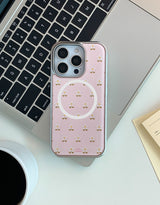   [MADE]プチピンク シルバーエポキシ MagSafe iPhoneケース