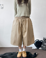 Frendi Cotton Multi Over Long Bermuda Pants 5 Color 