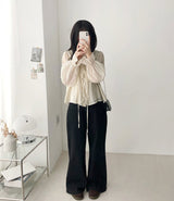 Poen puff string frilled blouse