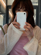 dot phonecase 半透明ドット柄ケース ベビーピンク